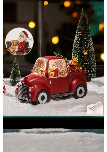 Yılbaşı Işıklı Kar Kamyonu – Müzikli & Kar Püskürtmeli