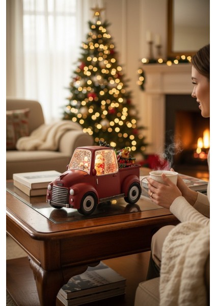 Yılbaşı Işıklı Kar Kamyonu – Müzikli & Kar Püskürtmeli