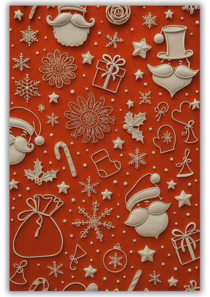 Yeni Yıl Temalı Figürlü Kırmızı Halı Dijital Baskılı Dokuma Kaymaz Tabanlı Yıkanır Yılbaşı Halısı fiyatları