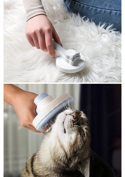 Buffer® Basmalı Kedi Köpek Tüy Toparlayıcı Masaj Etkili Pet Fırçası