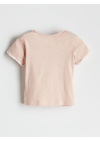 Yeni Sezon Bisiklet Yaka Basic Kız Bebek Şortlu Pijama Takımı modelleri