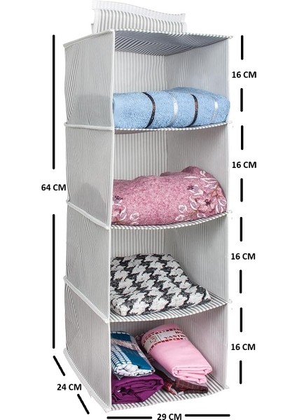 Dolap ve Çekmece Düzenleyici 5'li Set – Askılı Raf + 4 Bölmeli Organizer modelleri