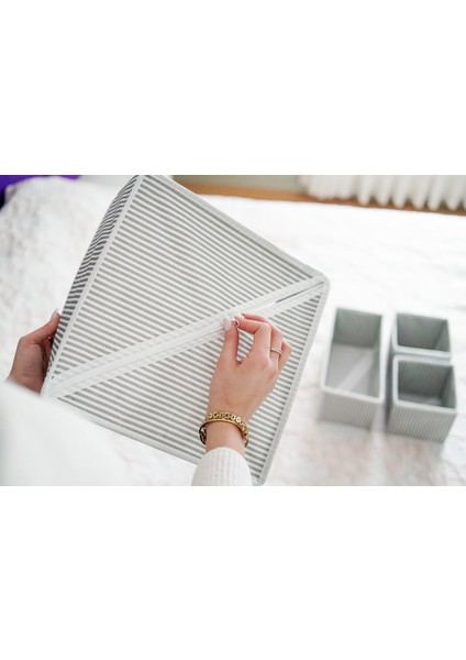 Dolap ve Çekmece Düzenleyici 5'li Set – Askılı Raf + 4 Bölmeli Organizer