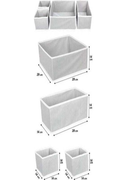 Dolap ve Çekmece Düzenleyici 5'li Set – Askılı Raf + 4 Bölmeli Organizer