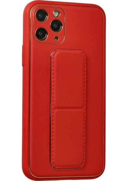 Ieg iPhone 11 Pro Kılıf Coco Deri Standlı Kapak - Kırmızı fiyatları