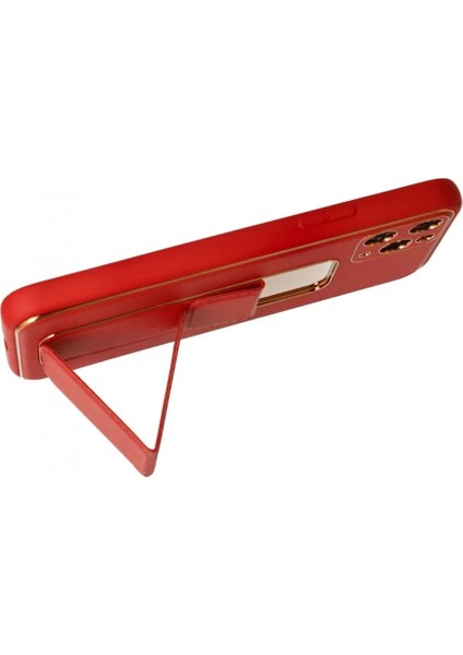 Ieg iPhone 11 Pro Kılıf Coco Deri Standlı Kapak - Kırmızı modelleri