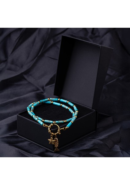 Mavi Varisit Doğal Taş Kadın Kolye – Huzur, Zarafet ve Modern Enerji Kolyesi fiyatları