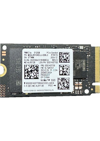Samsung 2250 512GB M2 Pcıe Nvme SSD (Kutusuz) MZ-AL8512HDLU