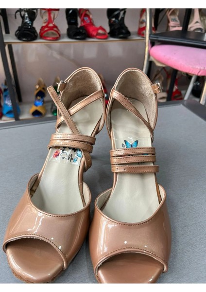 Nude Rugan Kapalı Topuk 8,5 cm 13 Pont Tango, Dans ve Salon Ayakkabısı