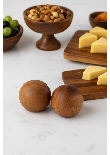 Akasya 2’li Top Tuzluk Biberlik Seti - Şık ve Doğal fiyatları