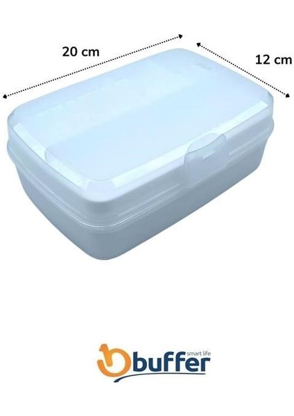 Buffer® 12 Bölmeli Çok Amaçlı Takı Toka Kutusu Dikiş Kutusu Kapaklı Organizer Kutusu Bölmeli Kutu