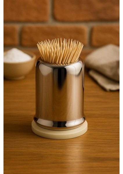 Paslanmaz Çelik Büyük Boy Kürdanlık 8 cm