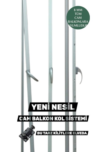 Cam Balkon Kollu Sistem 200-230 cm