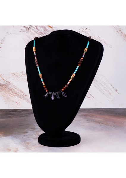 Varisit, Ametist, Lav Taşı, Hindistan Cevizi ve Sinameki Ağacı Doğal Taş Kadın Kolye – Huzur, Denge ve Doğallığın Enerjisi Kolyesi fiyatları