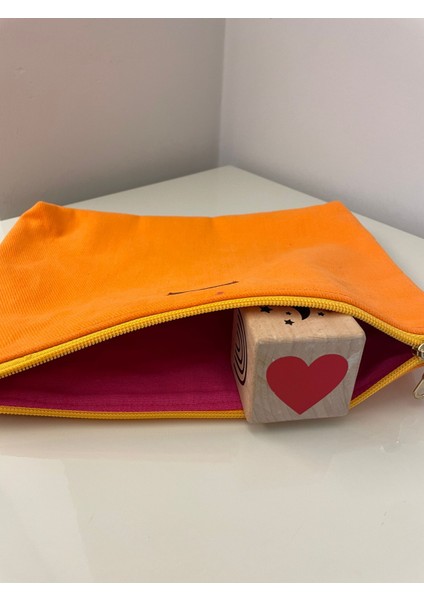 Gabardin Kumaştan Portföy Çanta-Turuncu Düz fiyatları