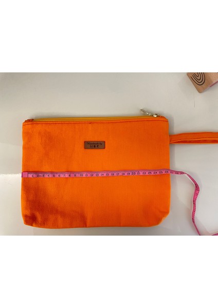 Gabardin Kumaştan Portföy Çanta-Turuncu Düz indirimleri