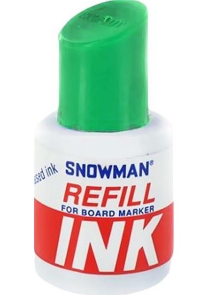 Snowman Tahta Kalem Mürekkebi 30 cc Yeşil BN-1A Y-12 Li Paket-12-Lı-Pkt