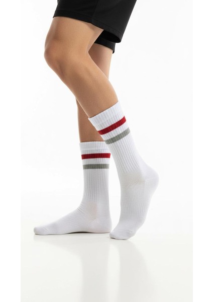 Erkek Spor Çorap 2’li Set – Pamuklu, Nefes Alan, Esnek Çizgili Model fiyatları