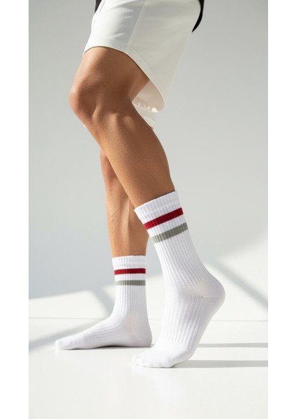 Erkek Spor Çorap 2’li Set – Pamuklu, Nefes Alan, Esnek Çizgili Model fırsatları