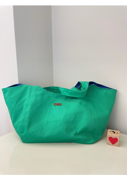 Pamuk Gabardin Kumaş Çanta-Yeşil Düz modelleri