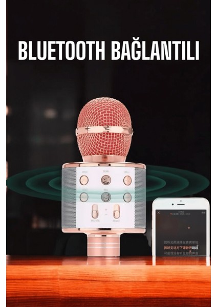 Ieg Kablosuz Bluetooth Karaoke Mikrofon USB ve Aux Girişli, Yüksek Ses Kalitesi indirimleri