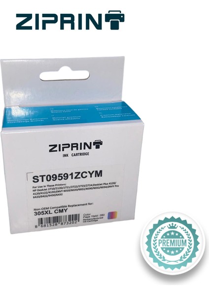 Hp 305XL Renkli Yüksek Kapasiteli Ithal Muadil Kartuş 300 Sayfa