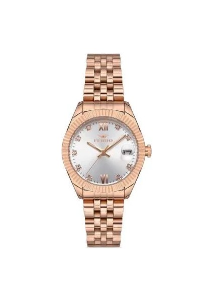 Ferro Rose Renk Çelik Kordonlu Kadın Kol Saati TH-F21924A-C
