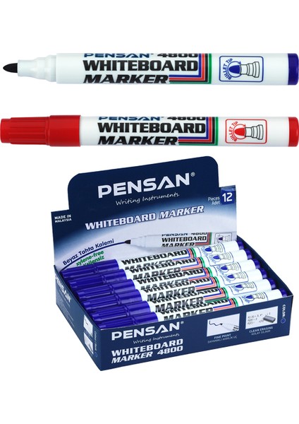 Pensan Tahta Kalemi Yuvarlak Uç Siyah (12 Li Paket) 4800-1