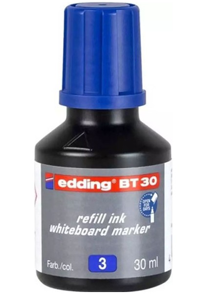 Edding Tahta Kalem Mürekkebi Damlalıklı Ekonomik 30 ml Mavi 2 Li BT30 fiyatları