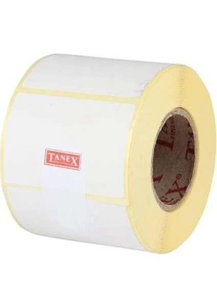 Tanex Barkod Etiketi Termal Eco 100X55 mm 40 mm Çap 500 Lü 1 Li-2-Lı-Pkt