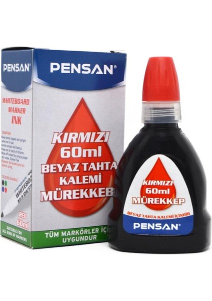 Pensan Tahta Kalemi Mürekkebi Kırmızı 100 ml 4009