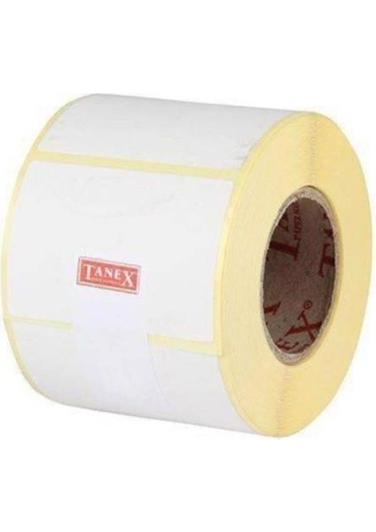 Tanex Barkod Etiketi Termal Eco 60X25 mm 40 mm Çap 1000 Li 1 Li