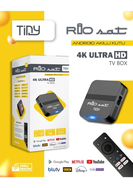 Riosat Tiny Android Tv Box 4K Ultra Hd 2gb Ram 16GB Depolama fiyatları