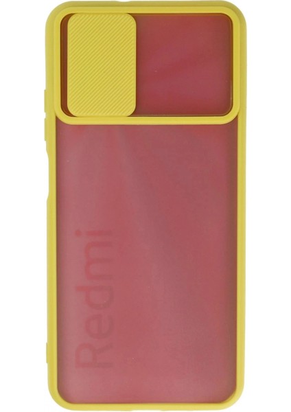 Ieg Xiaomi Redmi 9t Kılıf Palm Buzlu Kamera Sürgülü Silikon - Sarı modelleri
