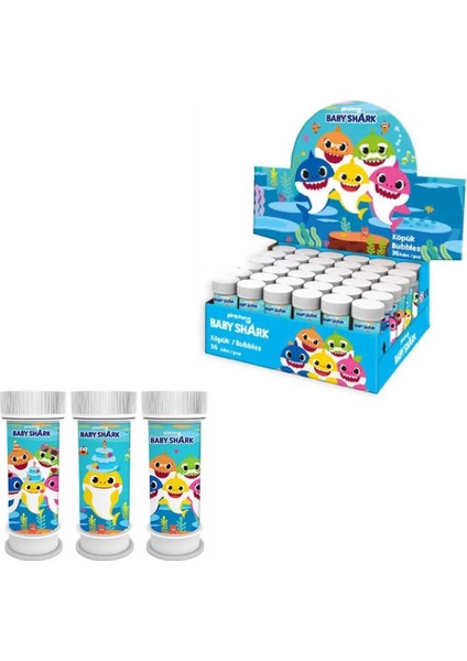 LPB6300 Balonevi, Baby Shark Köpük Balon 36'lı Kutu