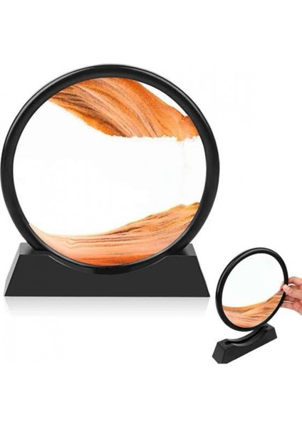 Ieg 7 Inç Mavi Orta Boy Dekoratif Yuvarlak Şık Kum Tablosu Modern Dekoratif Süs indirimleri