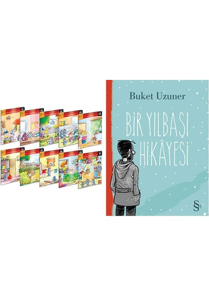Ingilizce Hikaye Seti (10 Kitap) Ilkokul 1. Sınıf Karekod Dinlemeli + Bir Yılbaşı Hikayesi