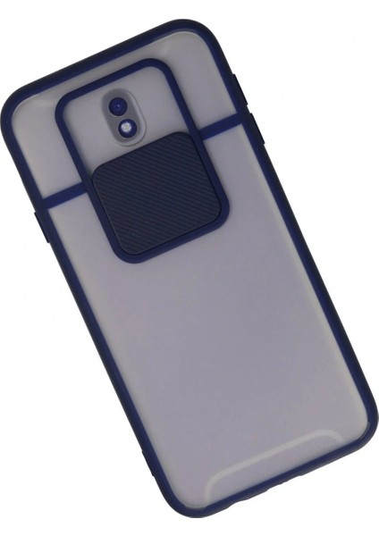 Ieg Samsung Galaxy J7 Pro / J730 Kılıf Palm Buzlu Kamera Sürgülü Silikon - Lacivert fiyatları