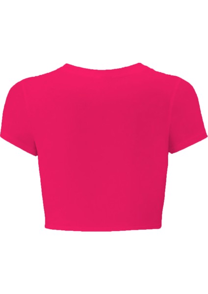 Kadın Kristal Taş Baskılı Juicy Crop T-Shirt fiyatları