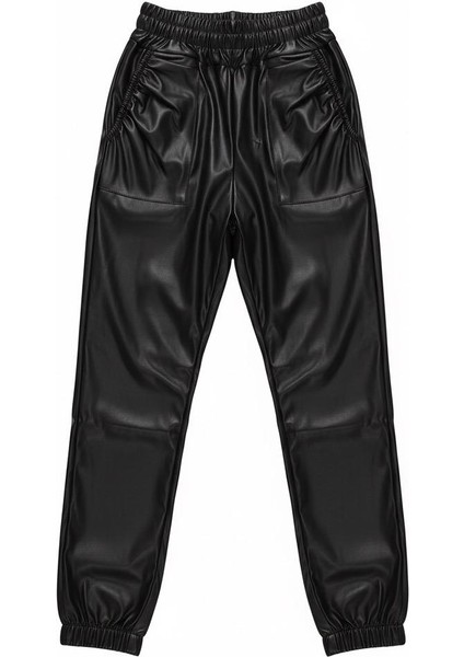 Lastikli Cepli Kız Çocuk Deri Pantolon 6-16 Yaş fiyatları