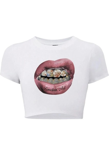 Kadın Timeless Art Crop T-Shirt