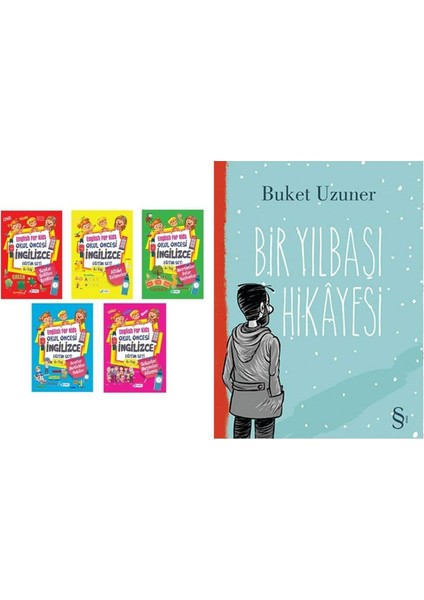 4-6 Yaş Okul Öncesi Ingilizce Eğitim Seti - 5 Kitap + Bir Yılbaşı Hikayesi