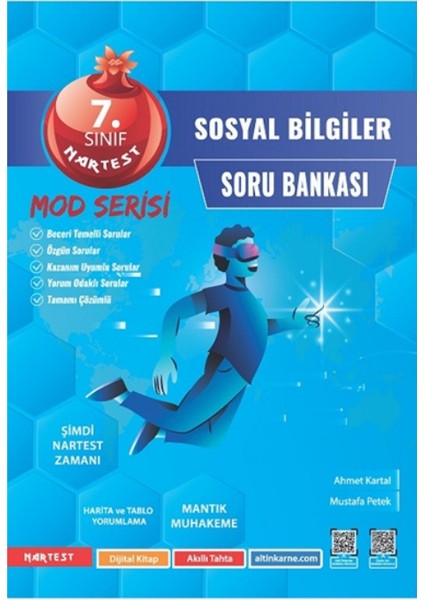 Nartest 7.sınıf Mod Sosyal Bilgiler Soru Bankası ve Ankara Güçlendiren Denemeleri +1 Deneme Hediyeli fiyatları