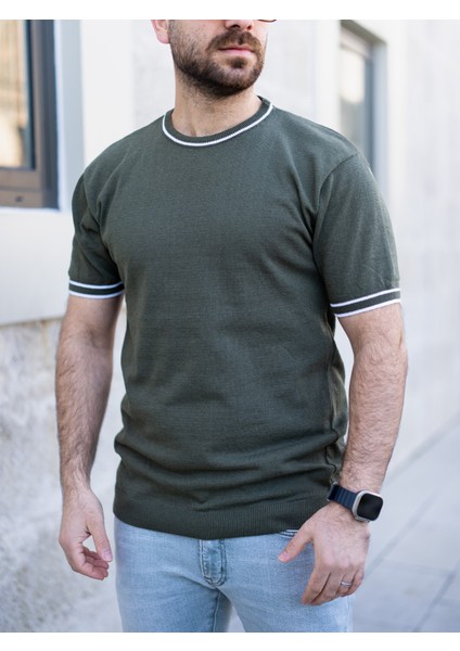 Triko T-Shirt Haki Renk