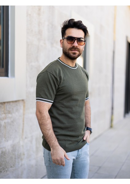 Triko T-Shirt Haki Renk