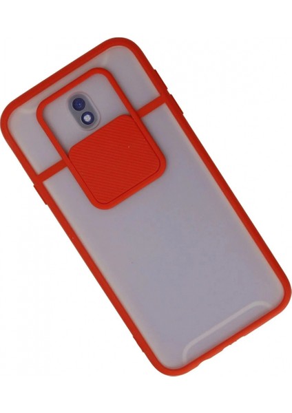 Ieg Samsung Galaxy J7 Pro / J730 Kılıf Palm Buzlu Kamera Sürgülü Silikon - Kırmızı fiyatları