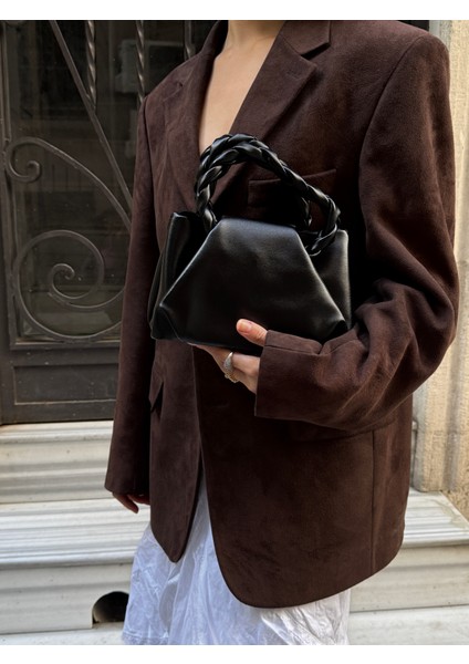 Ilot.ıstanbul | Örgü Saplı Yumuşak Dökümlü Pouch Çanta El Çantası Trend Clutch fiyatları