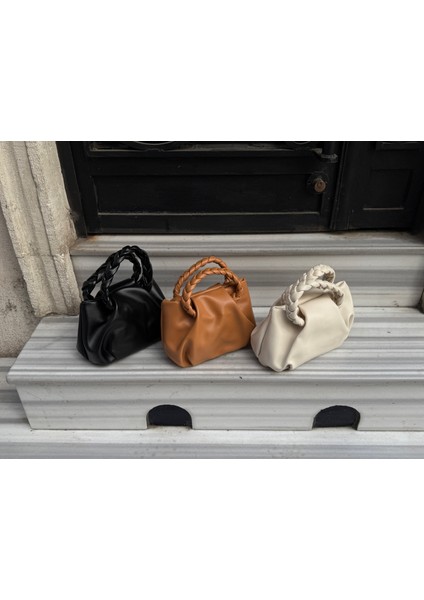 Ilot.ıstanbul | Örgü Saplı Yumuşak Dökümlü Pouch Çanta El Çantası Trend Clutch indirimleri