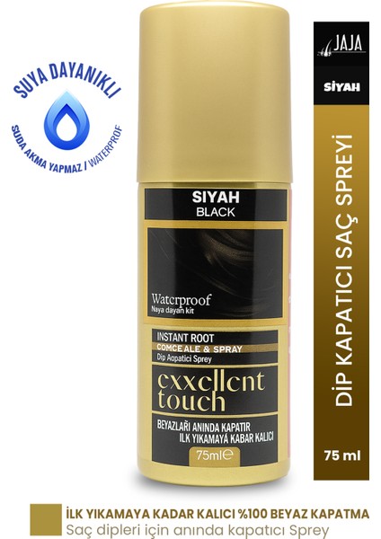 Exxellent Touch Dip Kapatıcı Saç Spreyi Siyah 75 ml