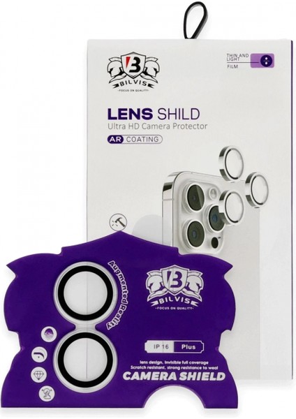 iPhone 16 Bilvis Titan Kamera Lens - Gümüş